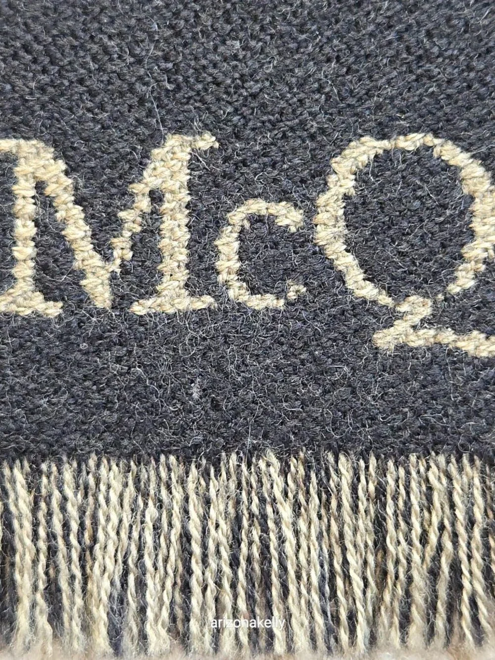 McQueen Wool Skull Scarf Jacquard Black & Tan